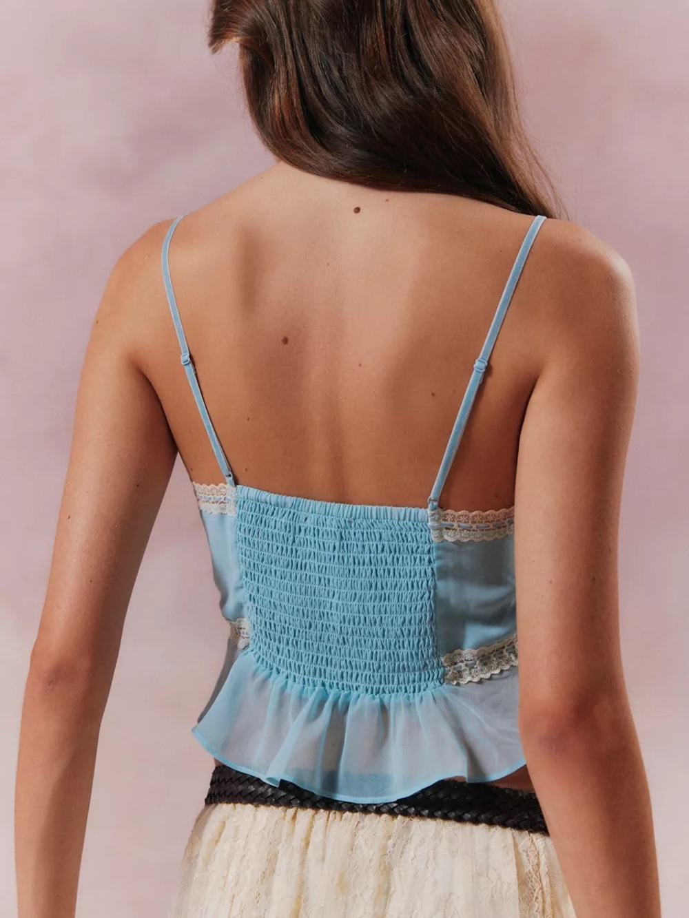 Urban Outfitter Kimchi Blue Ivy Lace Inset Cami (Size Large) - Picture 2 of 5